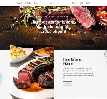 Website nhà hàng steak