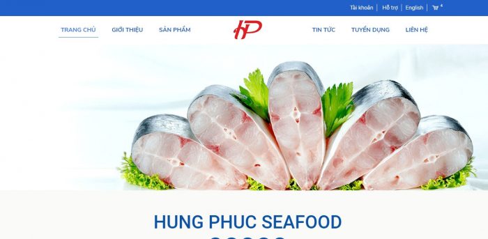 Website thủy sản Hùng Phúc